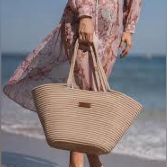 BOOQA Woven Rope Shoulder Tote & Small Handbag Set for Beach Pool Travel NWT - Picture 15 of 15